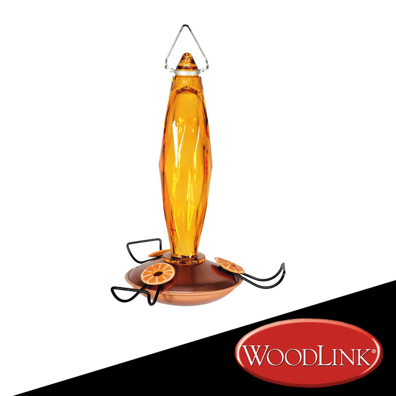 Amber Cut Glass Oriole Feeder Model NA08