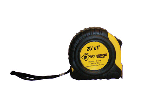 TM25 1” x 25′ Tape Measure, Comfort No-Slip Grip, Stop Button