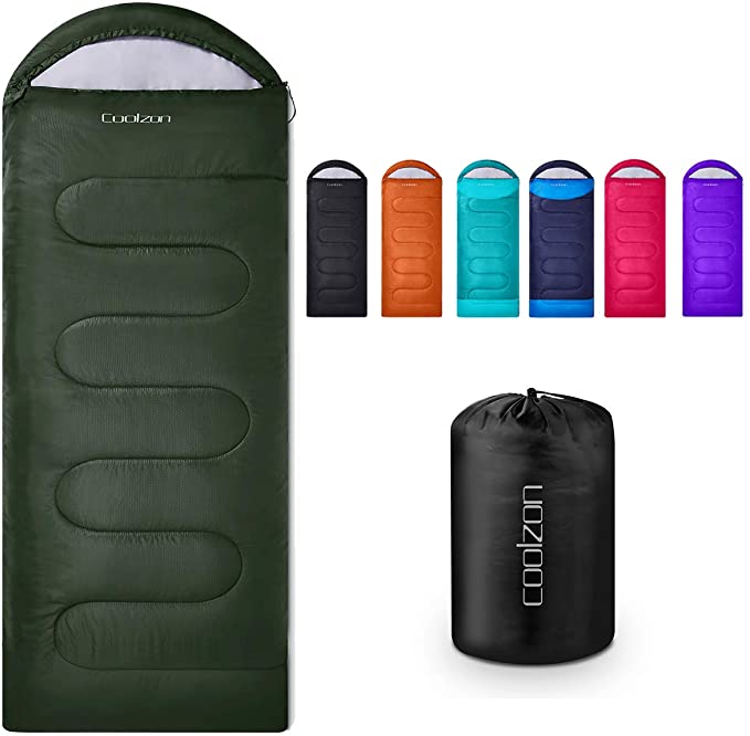 Coolzon Lightweight Backpacking Sleeping Bag for Adults