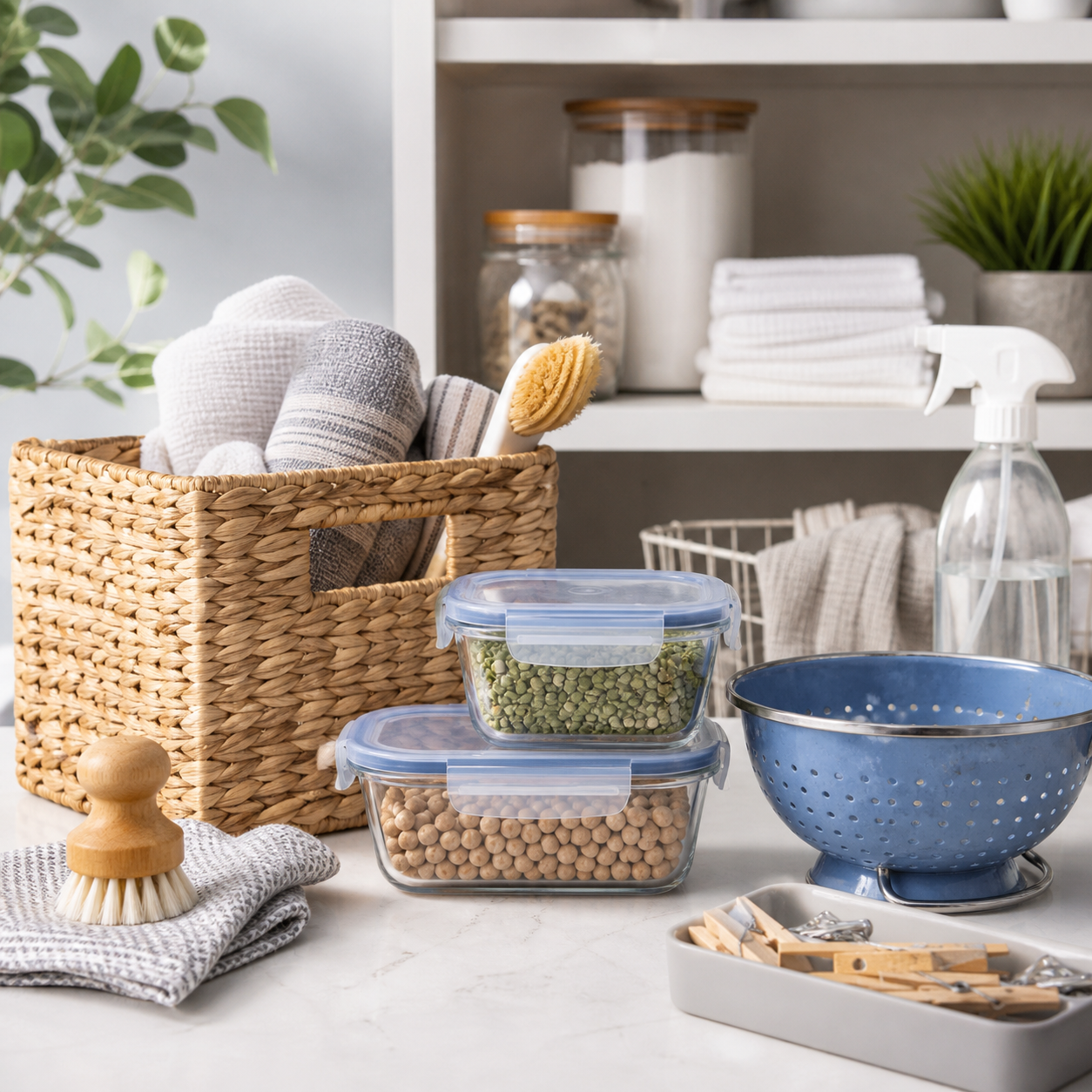 Organized home essentials and practical daily products